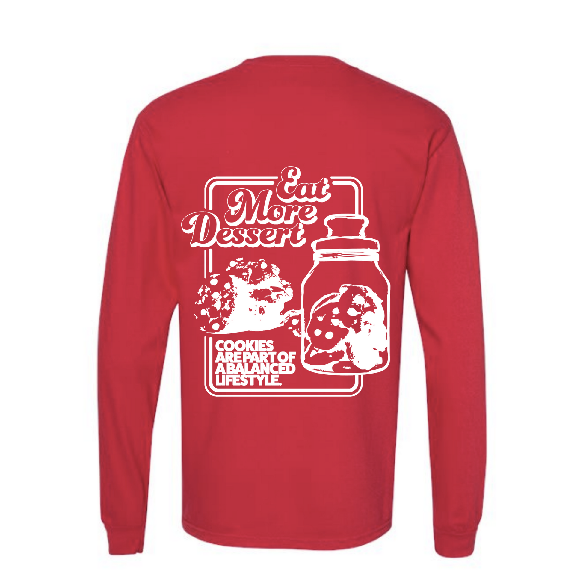Eat More Dessert Long Sleeve – Red