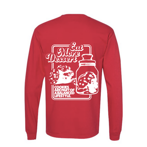 Eat More Dessert Long Sleeve – Red